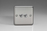 Varilight Matt Chrome 10A 1 or 2 Way Chrome Toggle Switch (1-4 Gang)