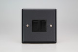 Varilight Matt Black 10A 1 or 2 Way Black Rocker Switch (1-4 Gang)