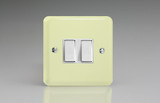 Varilight White Chocolate Lily 10A 1 or 2-Way Rocker Switch (1-4 Gang)