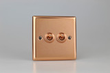 Varilight Polished Copper 10A 1 or 2 Way Polished Copper Toggle Switch (1-3 Gang)