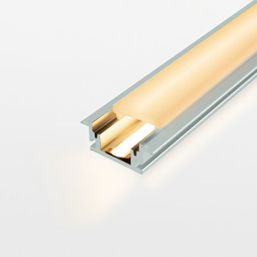 2M Wide Recessed Aluminium Profile/Extrusion With Clip-In Frosted Diffuser 29mm x 11mm