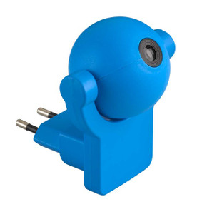 Blue Plug-In Wall Light Rotating Night Light with Teddy Projection