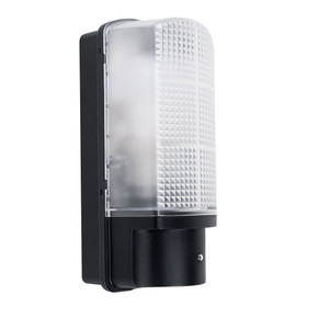 DTECT IP44 Black Dusk Till Dawn Sensor Bulkhead Wall Light DTECT IP44 Black Dusk Till Dawn Sensor Bulkhead Wall Light