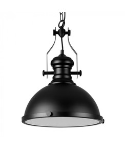 Newport Matte Black Steampunk Industrial Electric LED Pendant Light