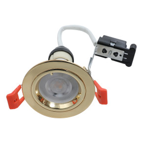EcoSpot+ Hoop Plus GU10 Downlight Non-Fire Rated IP20 Fixed in Brass, 70mm Cutting Hole