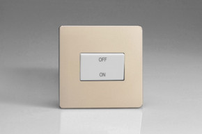 Varilight Satin Chrome Screwless 10A Fan Isolating Switch (3 Pole)