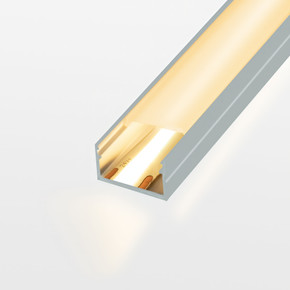 2M Slim Wide Aluminium Profile With Slide-In Frosted Diffuser 18mm x 8.5mm