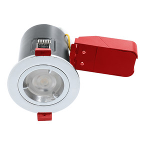 NeoTec+ Ignis Plus GU10 Downlight Fire Rated IP20 Fixed in Chrome, 75mm Cutting Hole