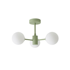 Marlow Ceiling Light 3 Arm in Sage Green