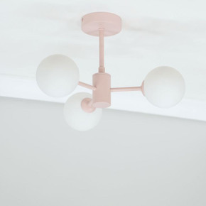 Marlow Ceiling Light 3 Arm in Blush Pink