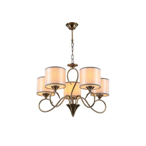 Antique Brass Arm Grey Cylinder Shaded Candle Vintage Chandelier Ceiling Light E27 Fittings Antique Brass Arm Grey Cylinder Shaded Candle Vintage Chandelier Ceiling Light E27 Fittings