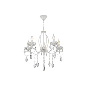 Tabitha Mediterranean Elegant Transitional Elizabeth Style Crystal Chandelier Ceiling Light E14