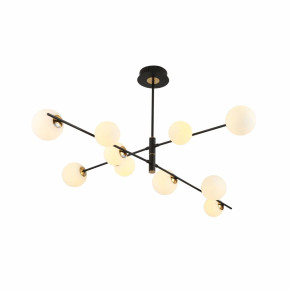 White Globe Glass Black Rod Body Ceiling Light Modern Sputnik Tiered Nordic Kitchen Island Chandelier 10xG9 Fitting White Globe Glass Black Rod Body Ceiling Light Modern Sputnik Tiered Nordic Kitchen Island Chandelier 10xG9 Fitting