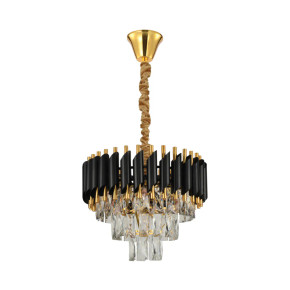 Orbit Glow Design Tiered Crystal Modern Chandelier Ceiling Light - Black - Gold Orbit Glow Design Tiered Crystal Modern Chandelier Ceiling Light - Black - Gold