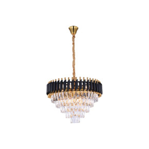 Orbit Glow Design Tiered Crystal Modern Chandelier Ceiling Light - Black - Gold Orbit Glow Design Tiered Crystal Modern Chandelier Ceiling Light - Black - Gold