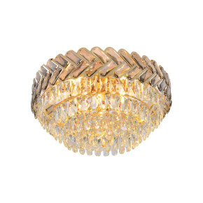Herringbone Crystal Chandelier Ceiling Light Gold
