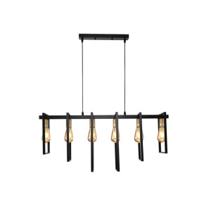Black Metal Body Cage Modern Kitchen island Chandelier Ceiling Light with Gold Fittings Black Metal Body Cage Modern Kitchen island Chandelier Ceiling Light with Gold Fittings