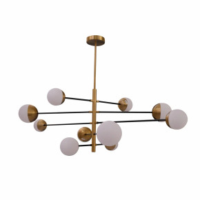 Opal Globe Glass Gold Metal Body Modern Nordic Chandelier Ceiling Light