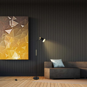 Modern Floor Lamp with Gold Accents