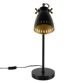 Chic Retro Desk Lamp with Brass Accents Chic Retro Desk Lamp with Brass Accents