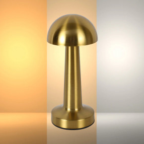 Rechargeable Steel Mushroom Bedside Table Lamp