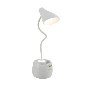 Rechargeable Gooseneck Desk Lamp with Cone Head and Pencil Holder Rechargeable Gooseneck Desk Lamp with Cone Head and Pencil Holder