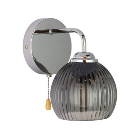 Elegant Reeded Glass Wall Light with Pull Down Switch Elegant Reeded Glass Wall Light with Pull Down Switch