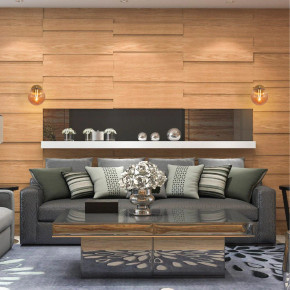 Amber Reeded Globe Gold Wall Light with Pull Down Switch