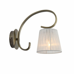 Antique Brass Metal Body Rice White Fabric Shade Lantern Vintage Traditional Retro Wall Light