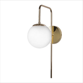 Opal Globe Glass Cane Metal Downward Wall Light