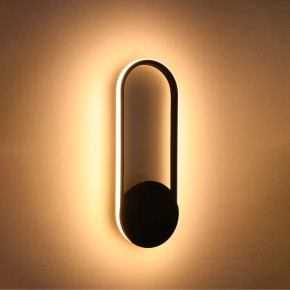3000K 24W Ellipse Ambient Black LED Wall Sconce