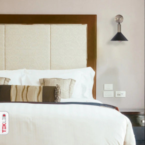 Antique Brass Metal Black Cone Suspended Wall Light