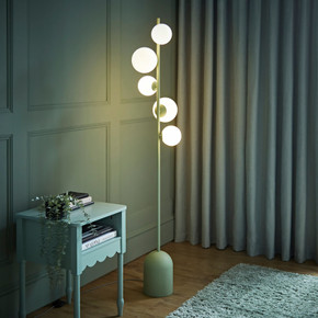 5-Way Sage Green Floor Lamp