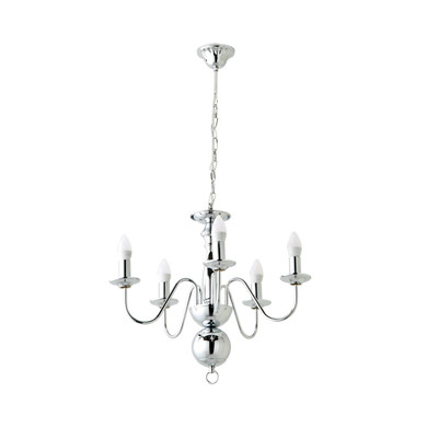 Gothica 5 Way Chrome Ceiling Light