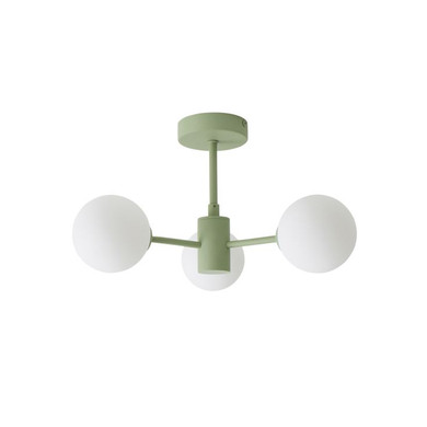 Marlow Ceiling Light 3 Arm in Sage Green