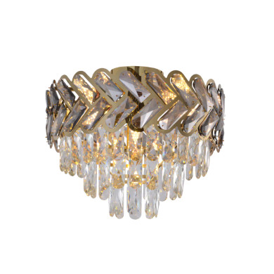 Herringbone Crystal Chandelier Ceiling Light Gold