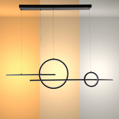 Kitesurf Scandinavian Dining Modern LED Ceiling Light Black