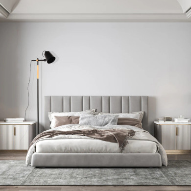Sleek Nordic Floor Lamp with Oak Wood Detail
