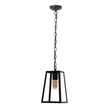 Matte Black Trapezoidal Pendant Ceiling Light