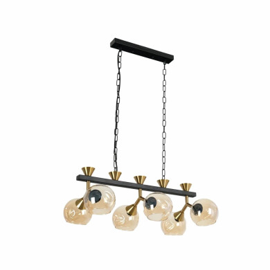 Locanda Amber Glass Island Chandelier Ceiling Light