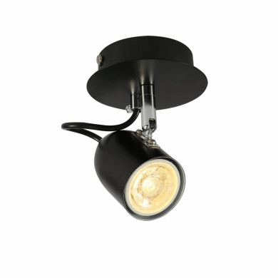 Black Cone Shade Black Chrome Metal Body Ceiling and Wall Light