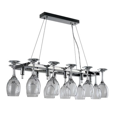 Polished Chrome Wine Glass Holder Diner Light