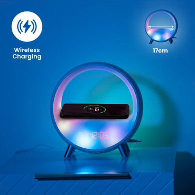 LED Sunrise Clock and Nightlight with Bluetooth Speaker and Wireless Charging