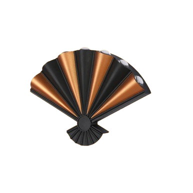 Modern Folding Fan 8 way LED Wall Light Black 3000K 8W
