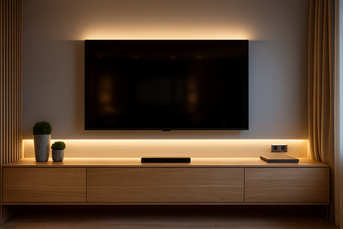 Installing Strip Lights Behind Your TV Stand