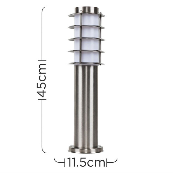  Wharf Integrated IP44 Stainless Steel Outdoor Bollard
