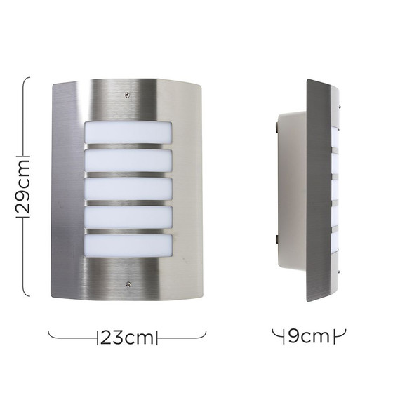 Medlock Stainless Steel Wall Light With No Bulb