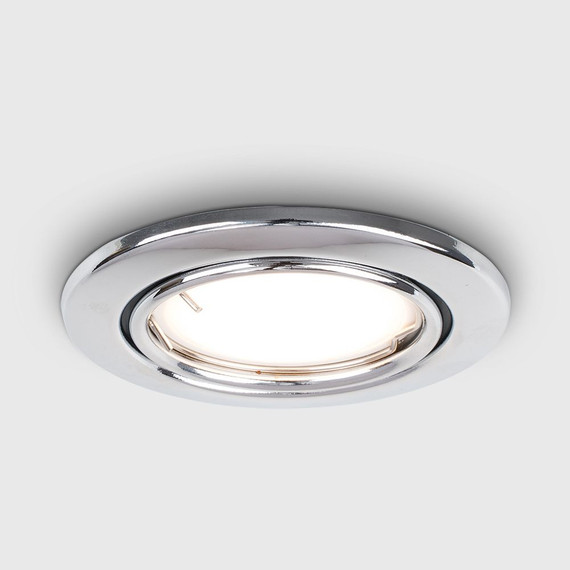 Steel Tiltable GU10 Downlight Chrome