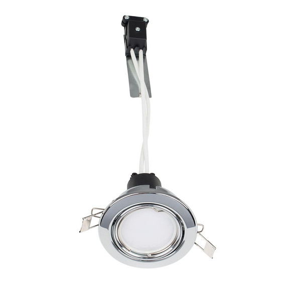 Steel Tiltable GU10 Downlight Chrome