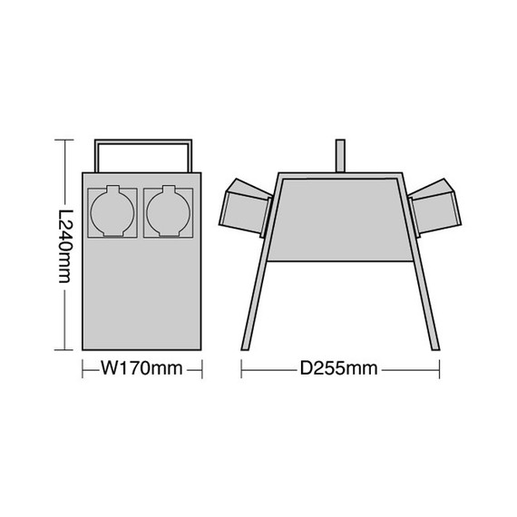 Splitter Box - 4 x 16A - 110V